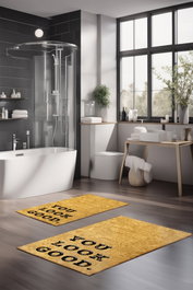 Mijölnir Juego de alfombrillas de baño CT-5414 de 2 piezas Multicolor